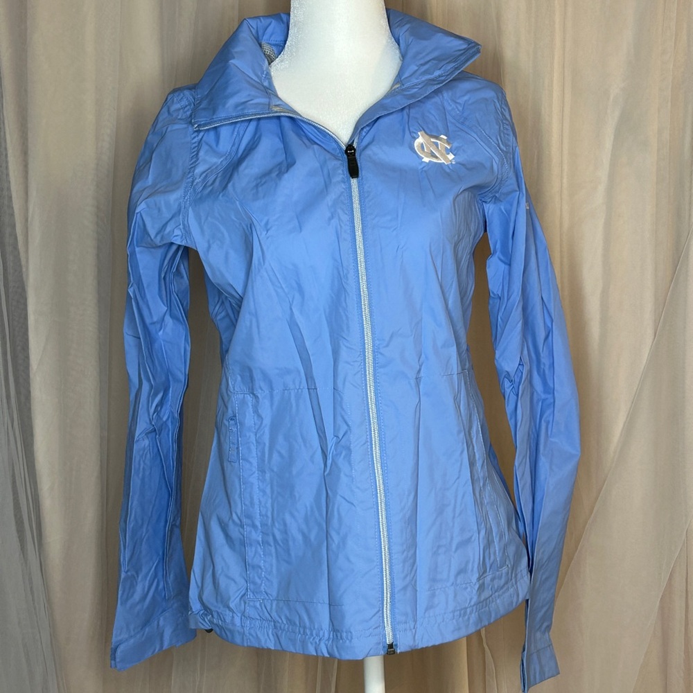 UNC Blue Utility Jacket with Stand-Up Collar and Full-Length Zipper